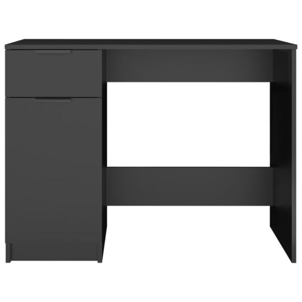 vidaXL Desk Black 39.4"x19.7"x29.5" Engineered Wood - Image 6