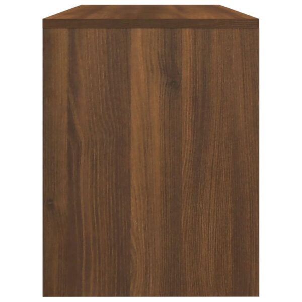 vidaXL Dressing Stool Brown Oak 27.6"x13.8"x17.7" Engineered Wood - Image 5