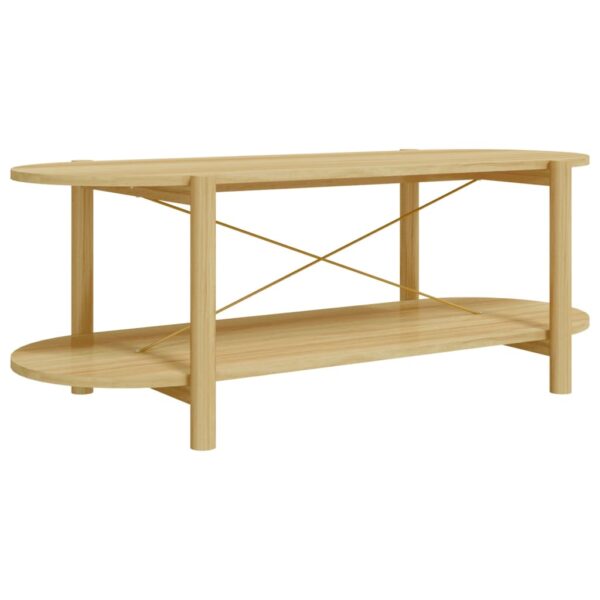 vidaXL Coffee Table 43.3"x18.9"x15.7" Engineered Wood - Image 2