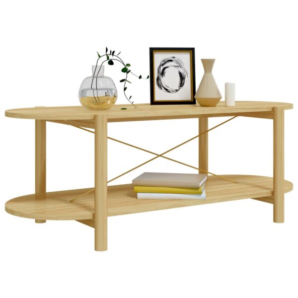 vidaXL Coffee Table 43.3"x18.9"x15.7" Engineered Wood - Image 4