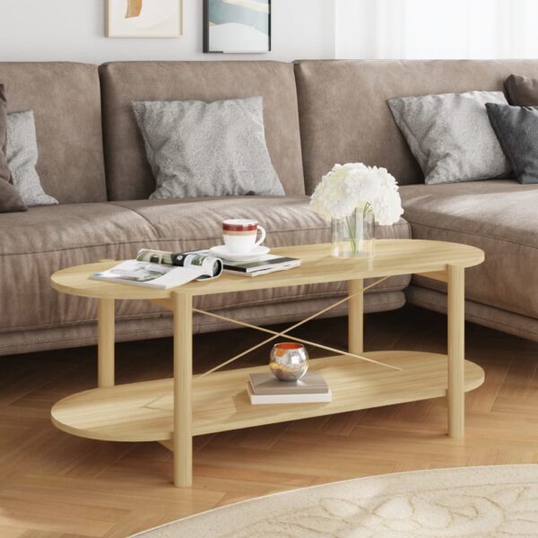 vidaXL Coffee Table 43.3"x18.9"x15.7" Engineered Wood