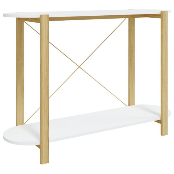 vidaXL Console Table White 43.3"x15"x29.5" Engineered Wood - Image 2