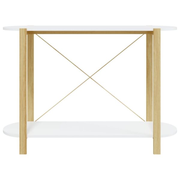 vidaXL Console Table White 43.3"x15"x29.5" Engineered Wood - Image 5