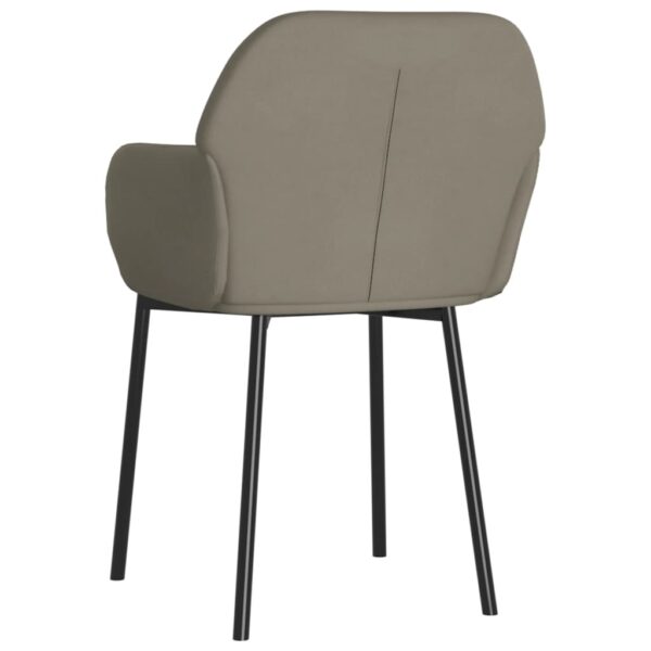 vidaXL Dining Chairs 2 pcs Light Gray Velvet - Image 4