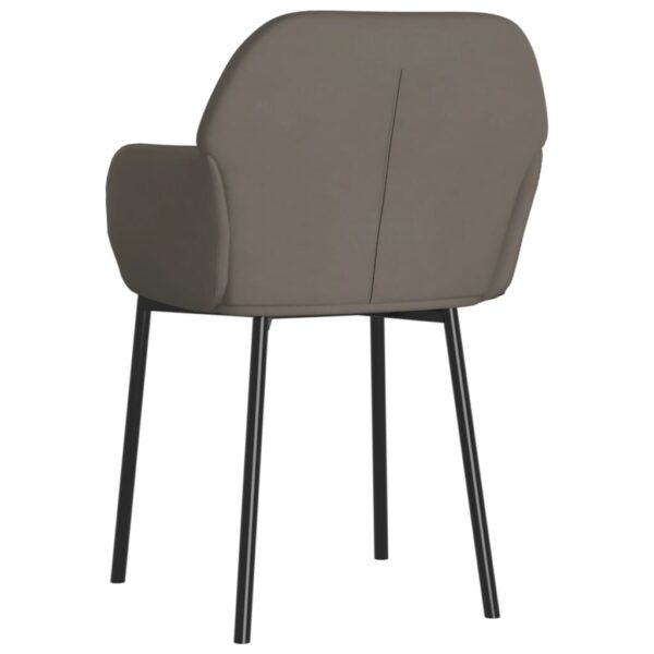 vidaXL Dining Chairs 2 pcs Dark Gray Velvet - Image 4