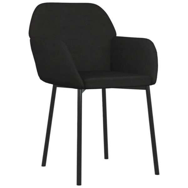 vidaXL Dining Chairs 2 pcs Black Velvet - Image 3