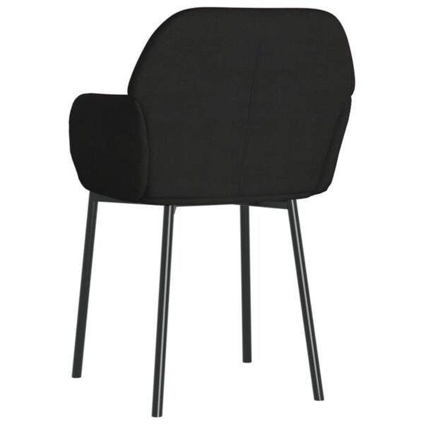 vidaXL Dining Chairs 2 pcs Black Velvet - Image 4