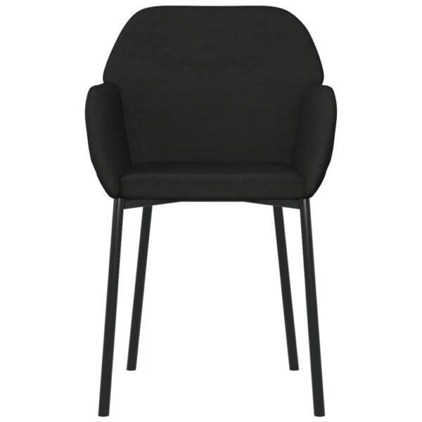 vidaXL Dining Chairs 2 pcs Black Velvet - Image 5