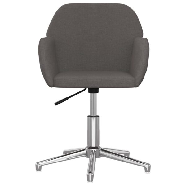 vidaXL Swivel Office Chair Dark Gray Fabric - Image 3