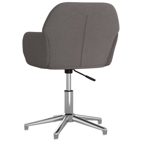 vidaXL Swivel Office Chair Dark Gray Fabric - Image 5