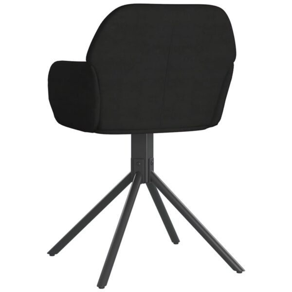 vidaXL Swivel Dining Chairs 2 pcs Black Velvet - Image 6