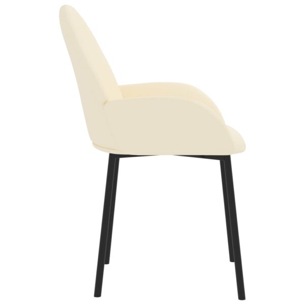 vidaXL Dining Chairs 2 pcs Cream Faux Leather - Image 5