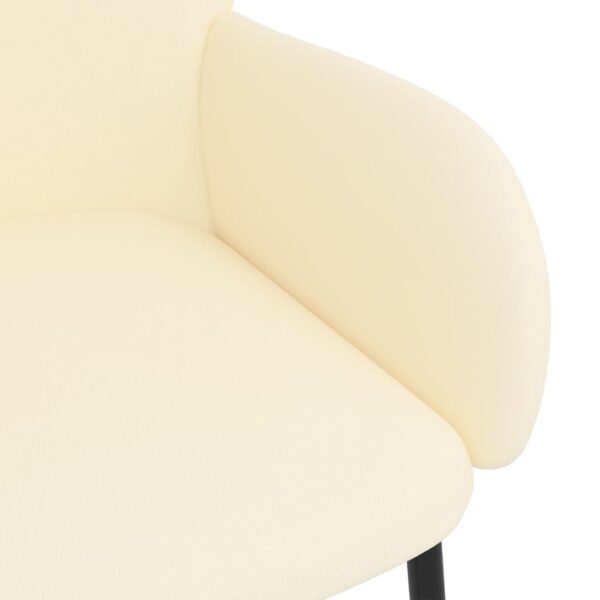 vidaXL Dining Chairs 2 pcs Cream Faux Leather - Image 7