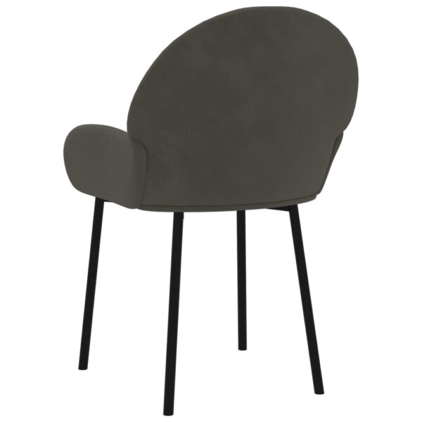 vidaXL Dining Chairs 2 pcs Dark Gray Velvet - Image 6