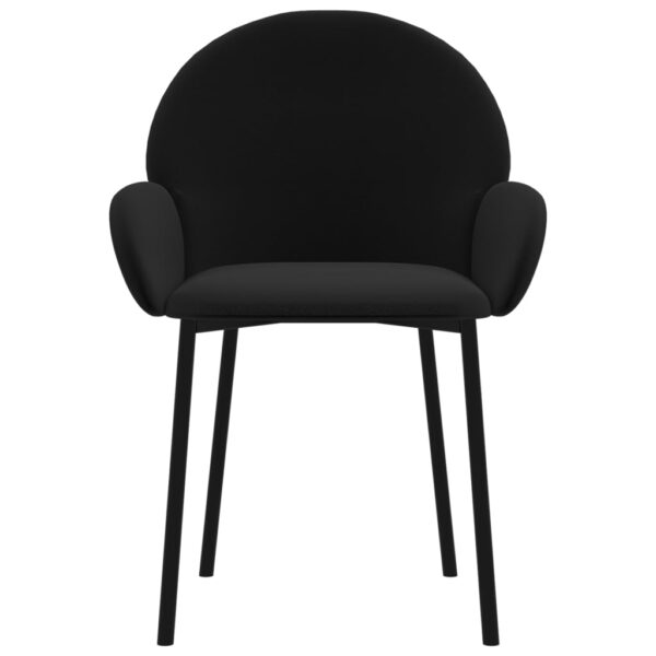 vidaXL Dining Chairs 2 pcs Black Velvet - Image 4