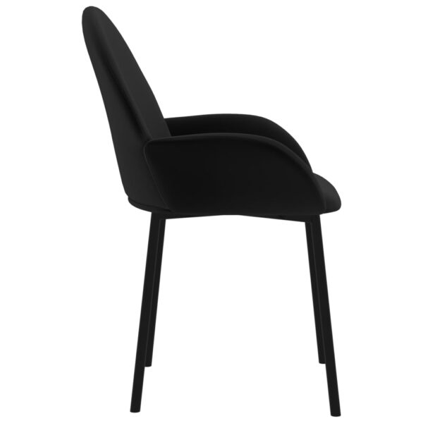 vidaXL Dining Chairs 2 pcs Black Velvet - Image 5