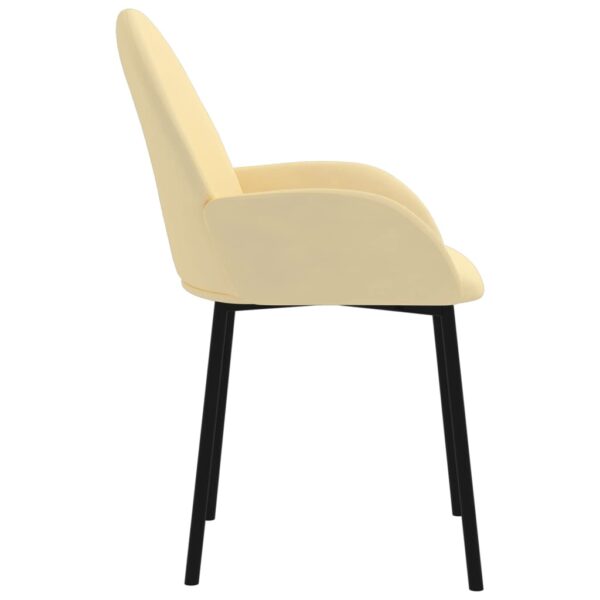 vidaXL Dining Chairs 2 pcs Cream Velvet - Image 5