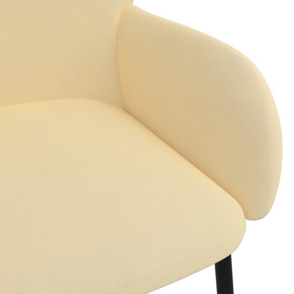 vidaXL Dining Chairs 2 pcs Cream Velvet - Image 7