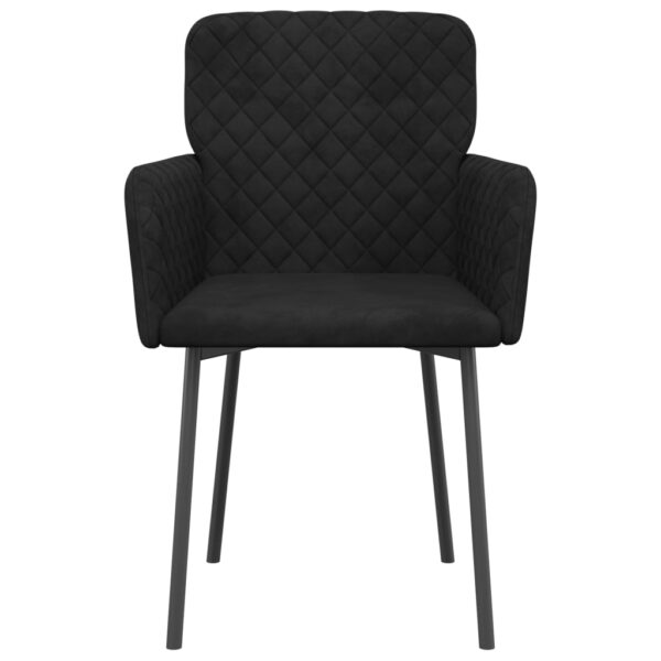 vidaXL Dining Chairs 2 pcs Black Velvet - Image 4