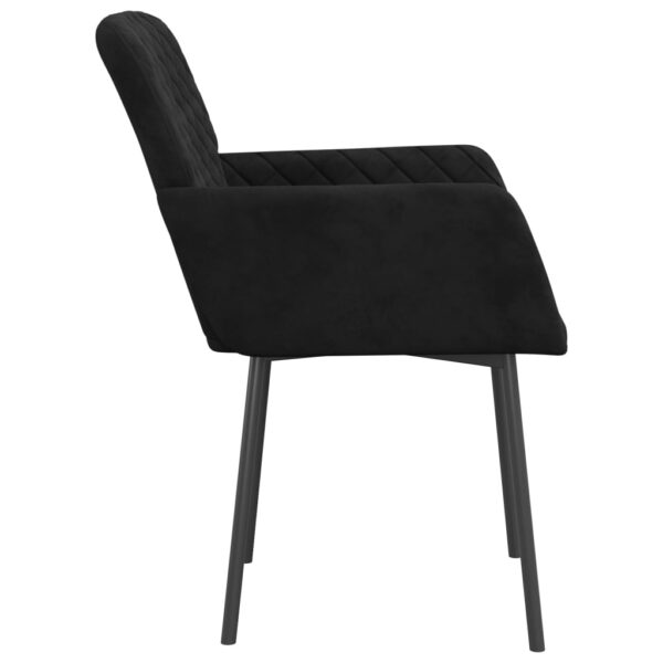 vidaXL Dining Chairs 2 pcs Black Velvet - Image 5