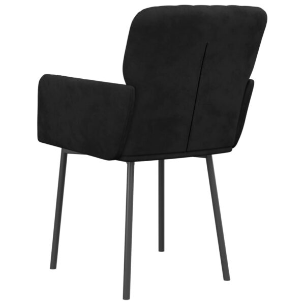 vidaXL Dining Chairs 2 pcs Black Velvet - Image 6