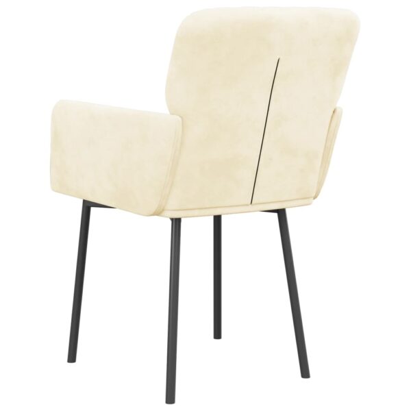 vidaXL Dining Chairs 2 pcs Cream Velvet - Image 6