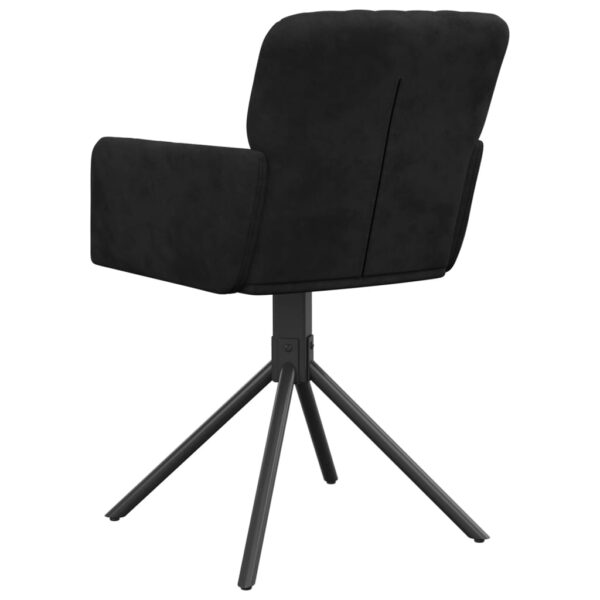 vidaXL Swivel Dining Chairs 2 pcs Black Velvet - Image 6