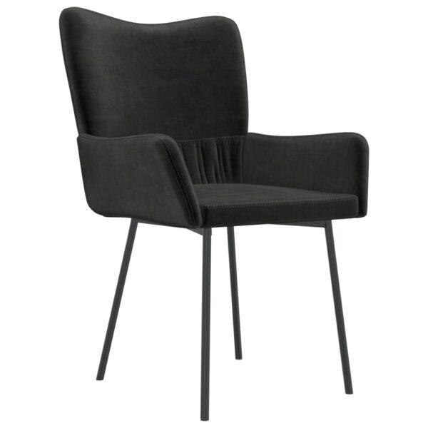 vidaXL Dining Chairs 2 pcs Black Velvet - Image 4