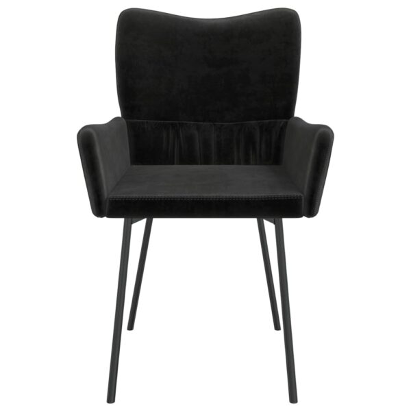 vidaXL Dining Chairs 2 pcs Black Velvet - Image 5