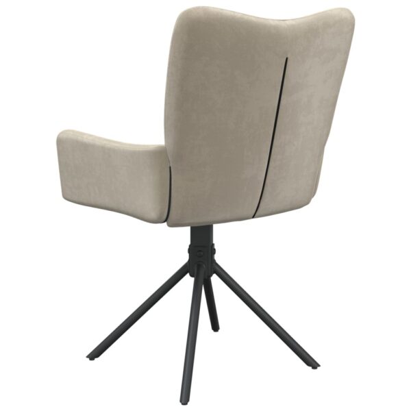 vidaXL Swivel Dining Chairs 2 pcs Light Gray Velvet - Image 8