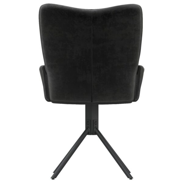 vidaXL Swivel Dining Chairs 2 pcs Black Velvet - Image 7