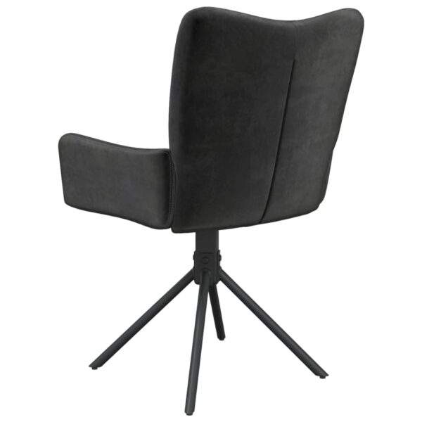 vidaXL Swivel Dining Chairs 2 pcs Black Velvet - Image 8