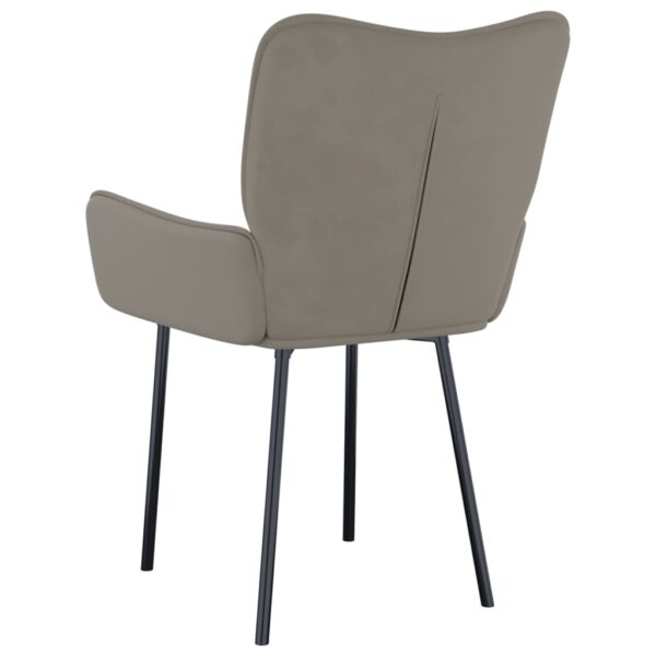 vidaXL Dining Chairs 2 pcs Light Gray Velvet - Image 6