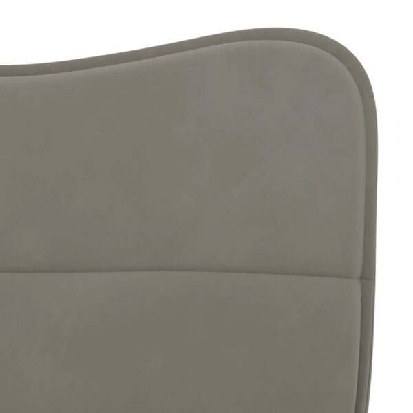 vidaXL Dining Chairs 2 pcs Light Gray Velvet - Image 7