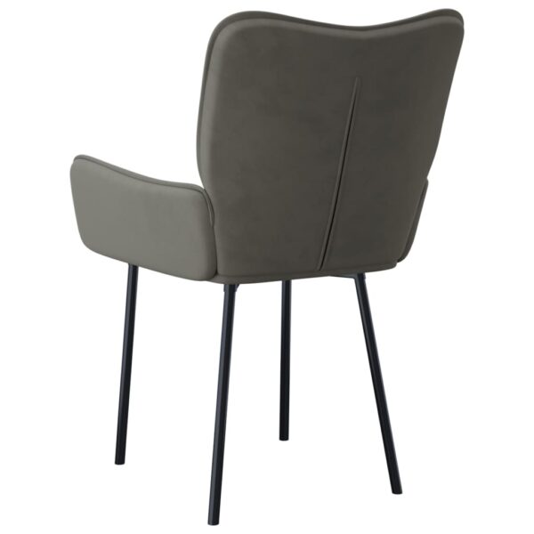 vidaXL Dining Chairs 2 pcs Dark Gray Velvet - Image 6