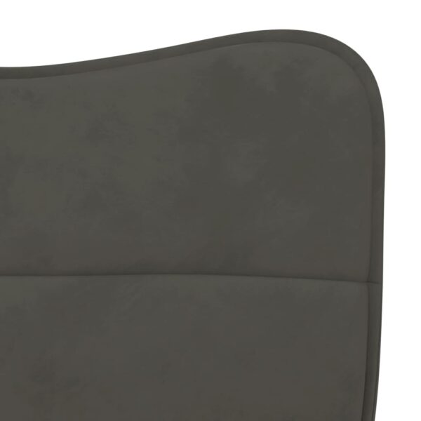 vidaXL Dining Chairs 2 pcs Dark Gray Velvet - Image 7