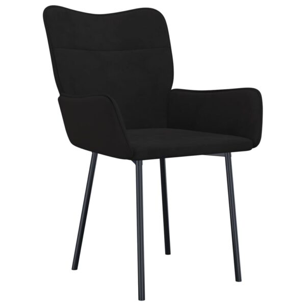 vidaXL Dining Chairs 2 pcs Black Velvet - Image 3