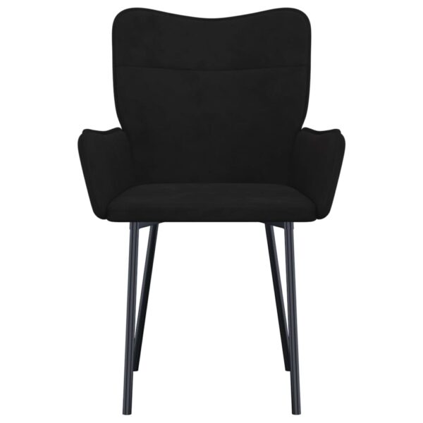 vidaXL Dining Chairs 2 pcs Black Velvet - Image 4