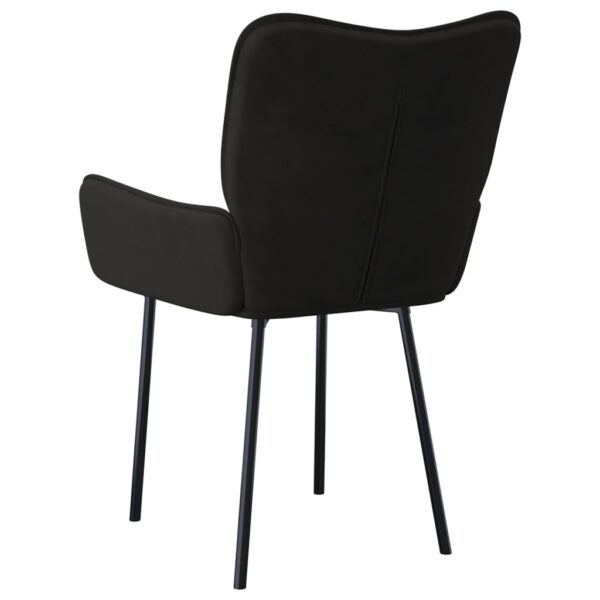 vidaXL Dining Chairs 2 pcs Black Velvet - Image 6