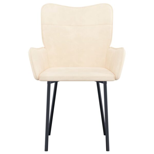 vidaXL Dining Chairs 2 pcs Cream Velvet - Image 4