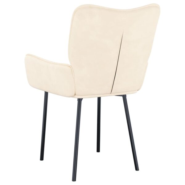 vidaXL Dining Chairs 2 pcs Cream Velvet - Image 6