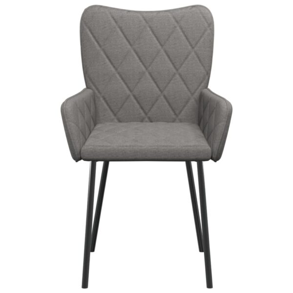 vidaXL Dining Chairs 2 pcs Light Gray Fabric - Image 4