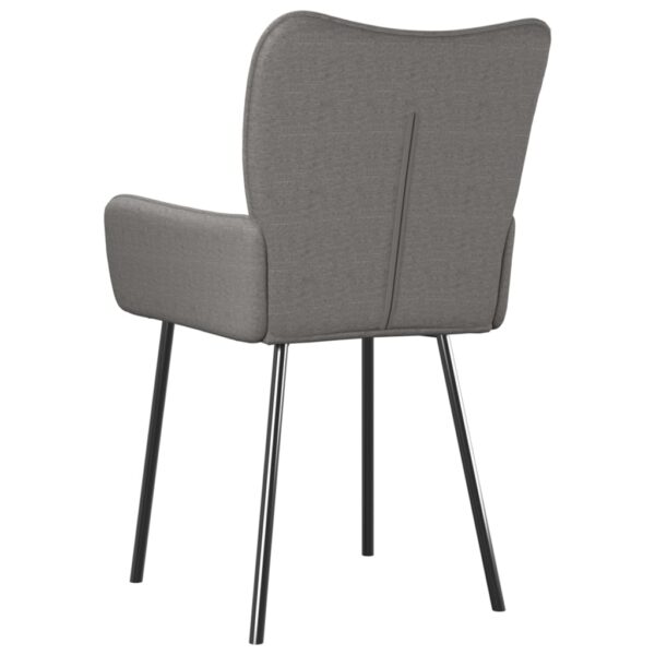 vidaXL Dining Chairs 2 pcs Light Gray Fabric - Image 6