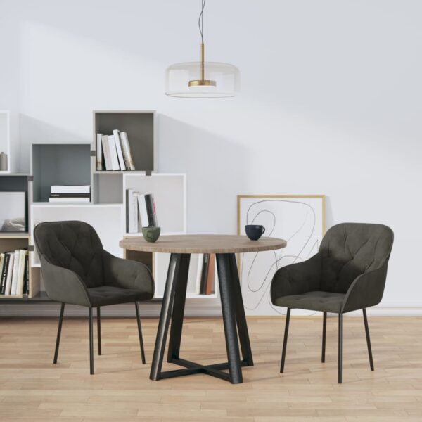 vidaXL Dining Chairs 2 pcs Dark Gray Velvet