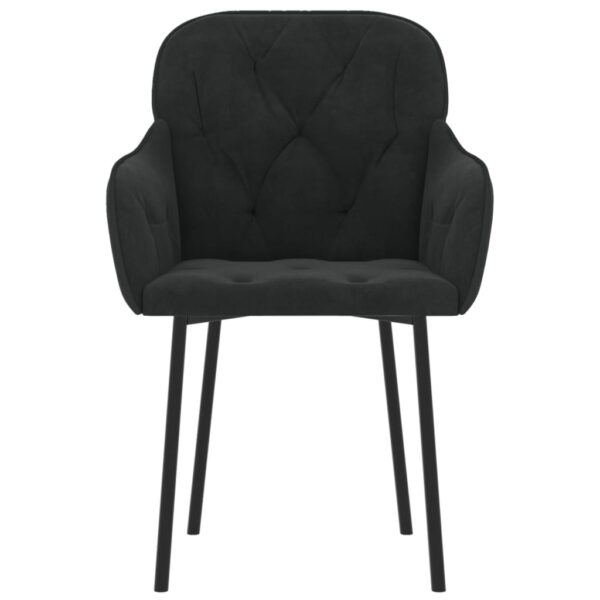 vidaXL Dining Chairs 2 pcs Black Velvet - Image 4