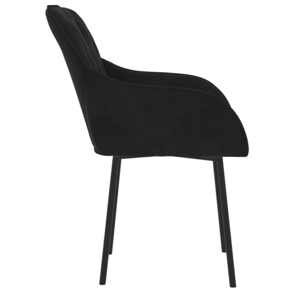 vidaXL Dining Chairs 2 pcs Black Velvet - Image 5