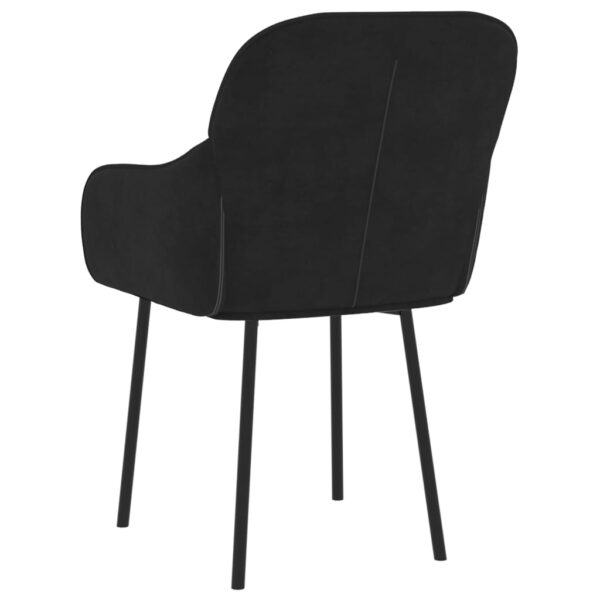 vidaXL Dining Chairs 2 pcs Black Velvet - Image 6