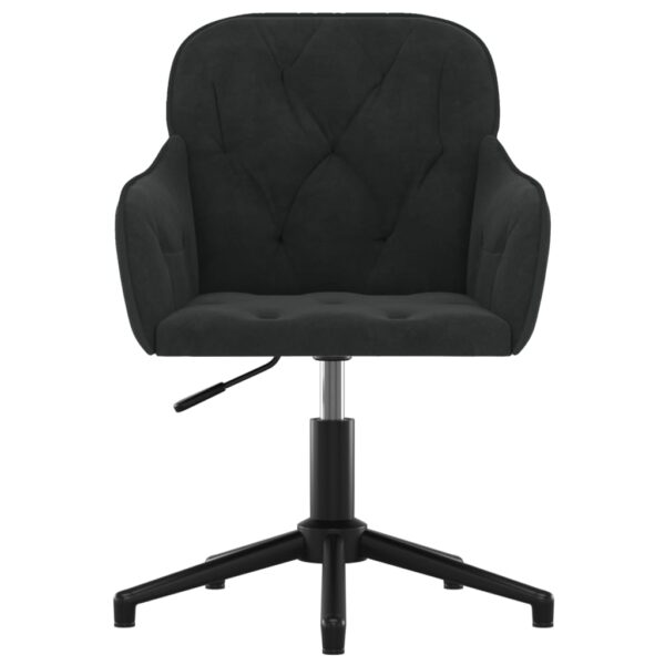 vidaXL Swivel Office Chair Black Velvet - Image 3