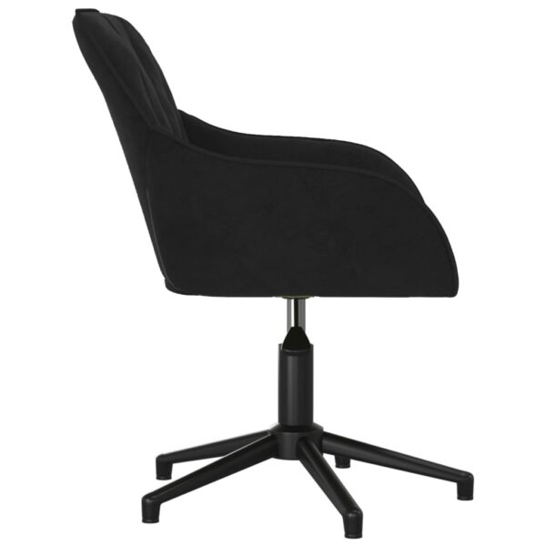 vidaXL Swivel Office Chair Black Velvet - Image 4