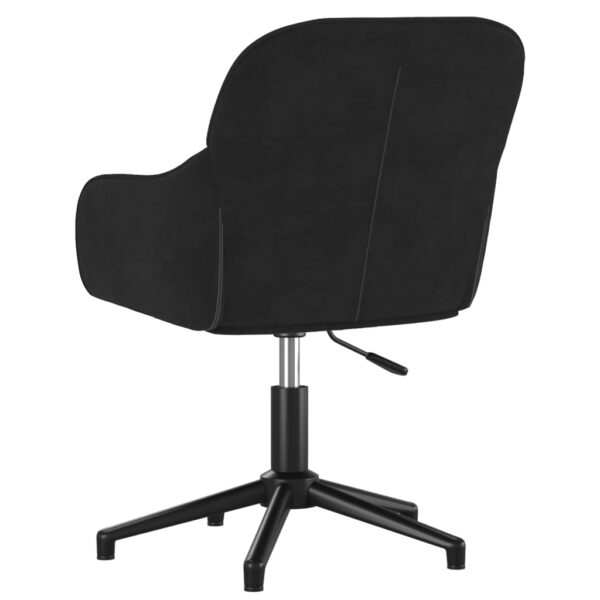 vidaXL Swivel Office Chair Black Velvet - Image 5